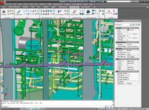 Example of complex piping model with Standard Assemblies. Image courtesy of EAS.