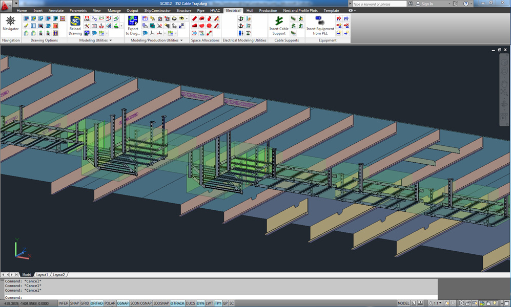 ShipConstructor 2012 R2 Cable Supports