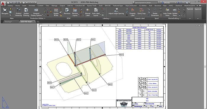 ShipConstructor-Weld-Process-Layout-View1