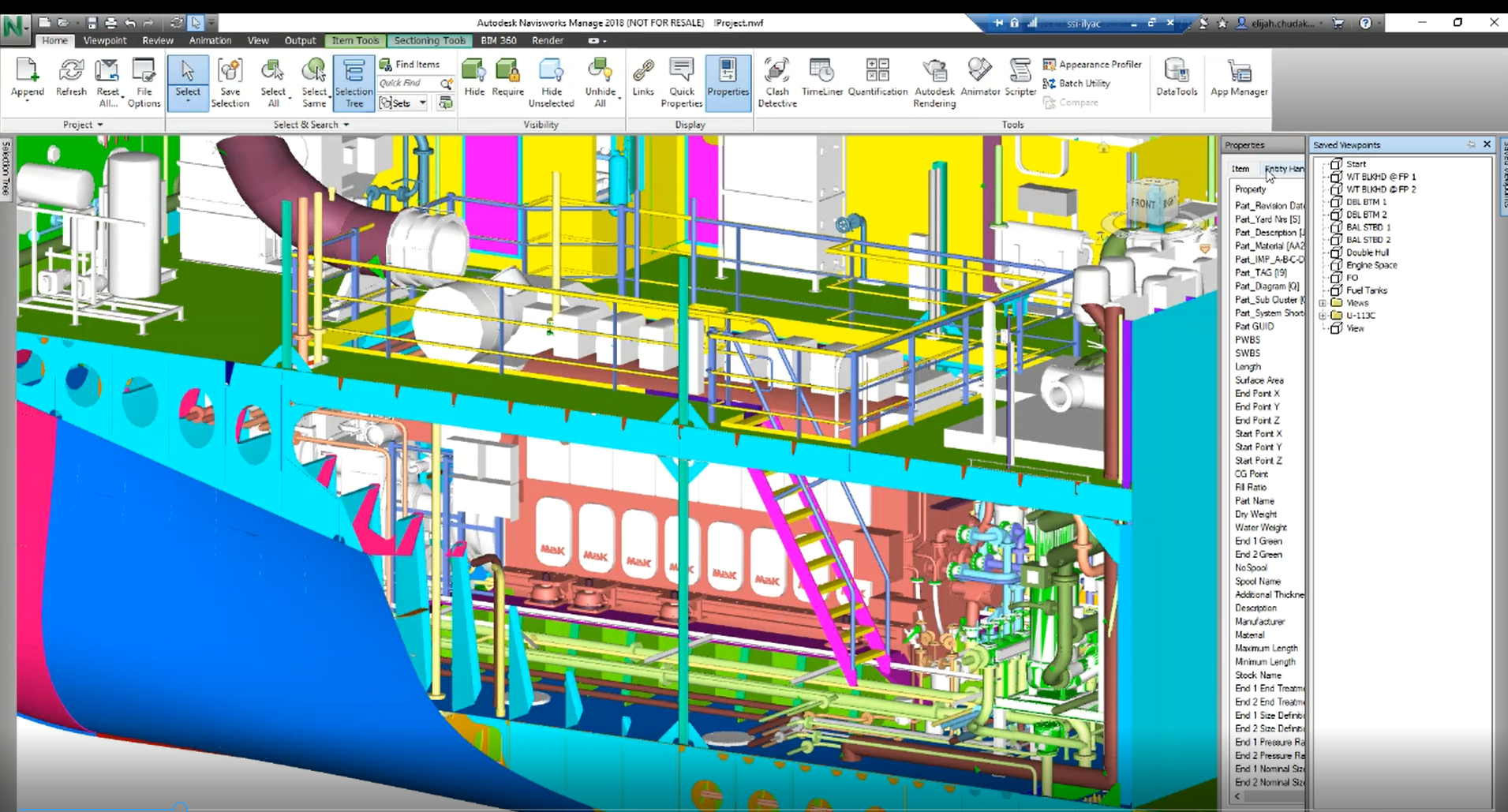 ShipConstructor ship example in Navisworks