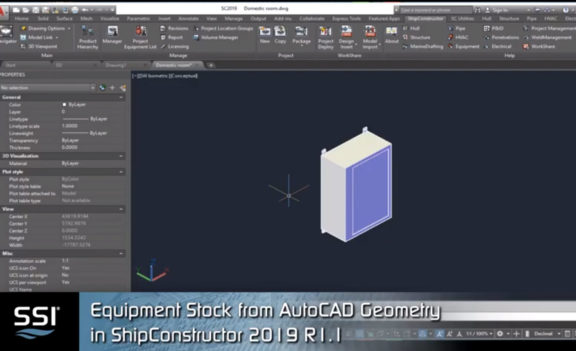 Equipment Stock from AutoCAD Geometry