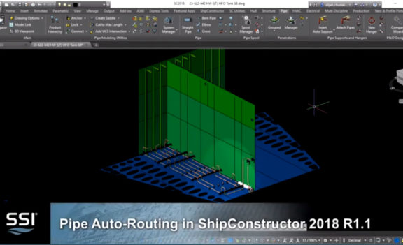 ShipConstructor 2018 R1.1 でのパイプ自動ルーティング